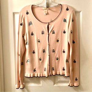 Pretty Pink Purse Cardigan (Size Small)